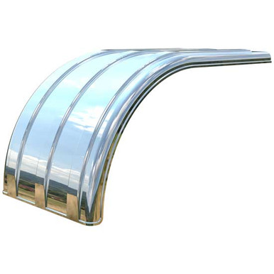 Minimizer Silver Mirror Finish Poly Double Deuce Fender For 22.5