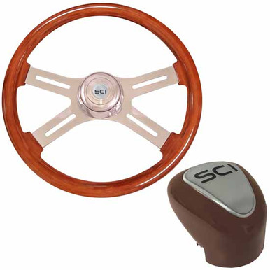 18 Inch Freightliner Caterpillar Leatherette Steering Wheel Cover – Universal Fit For Semi Trucks