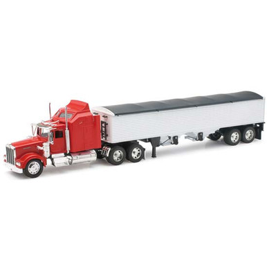 CSM 1:32 Scale Kenworth W900 Red Grain Hauler Diecast Model - 4