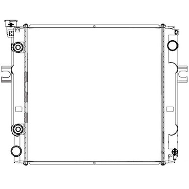 206517 Radiator BESTfit Plastic Aluminum Radiator With Oil Cooler 17.6875 X 17.675 Inch ...