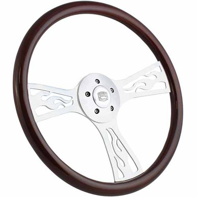 18 Inch Black Polyurethane Steering Wheel With Smooth Horn – Fits Freightliner 96-06