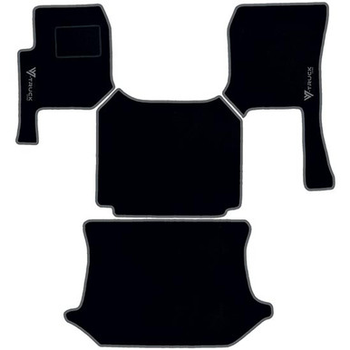 Black Eco Leather Floor Mat Set - 5 Piece For Freightliner