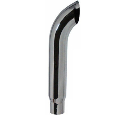 6-5 Inch Chrome Curve Turn Out Exhaust Stack By BESTfit - 4 State Trucks