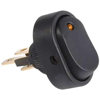 LED Amber Oval Rocker Switch , 16A At 12V For 1/2 Inch Hole - 4 State ...