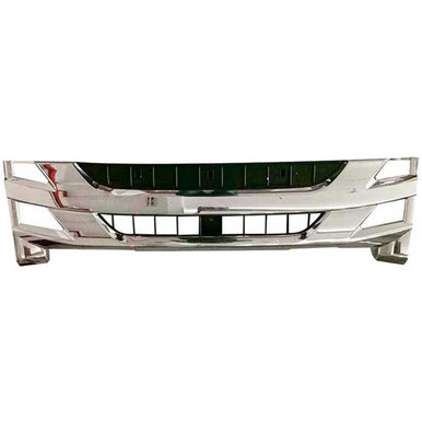 White ABS Plastic Narrow Front Grille With Black Opening Accent