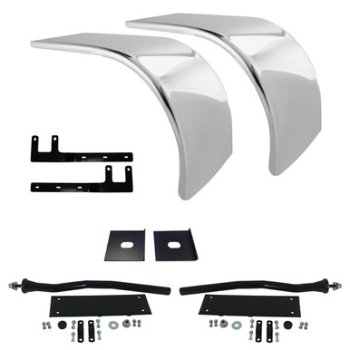 Vendetta Premium Stainless Steel Half Fenders - 33.5 Inch W
