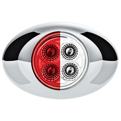 6 Inch Slim Flatline Amber Marker Light W/ Chrome Bezel - 4 6 Inch Slim Flatline Amber Marker Light W/ Chrome Bezel - 4