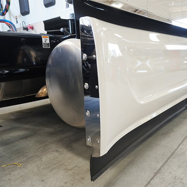Stainless Steel Trim On Rear Back Edge Of Side Fairing With Light