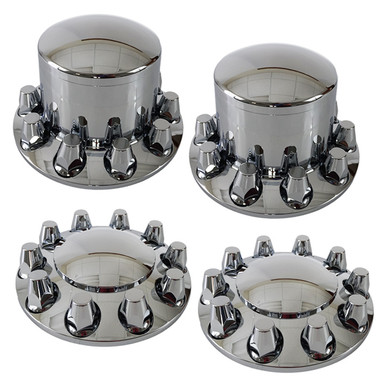 Front & Rear Axle Chrome Plastic Top Hat Axle Cover Kit W/ 33MM ...