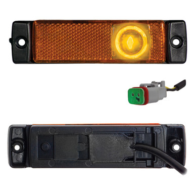 1.5 X 5.25 Inch Marker LED Lamp With Reflective Amber Lens