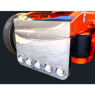 Stainless Steel Rear Center Panel W/ Rounded Corners & 5 Rnd 4 Inch ...