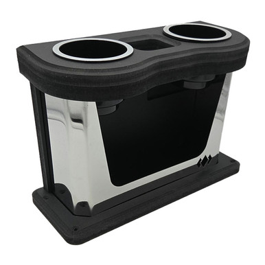 15 Inch Dual Cup Holder W/ Stainless Steel Center & Mounting Hardware