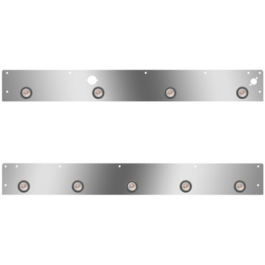 Stainless Steel Cab Panels W/ 10 - 2 Inch Light Holes, Block