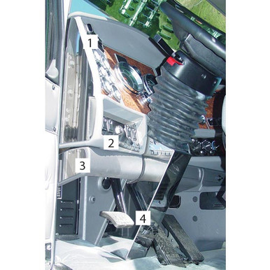 Stainless Steel Steering Column Cover For Kenworth - 4 State Trucks