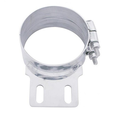 United Pacific 10327 Exhaust Clamp 5, Chrome, Cab, For Peterbilt