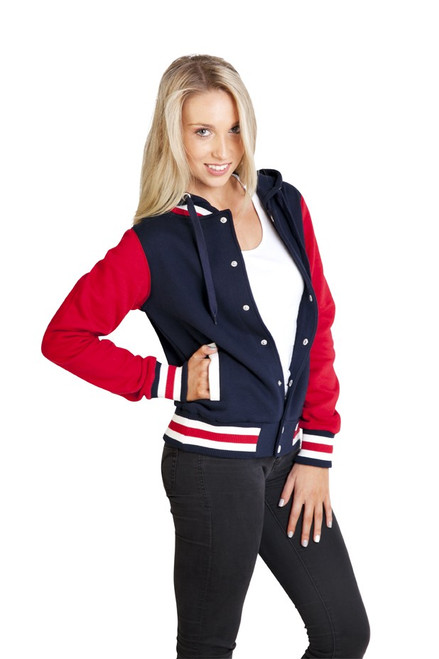 Ramo Ladies/Juniors Varsity Jacket With Hood FB97UN