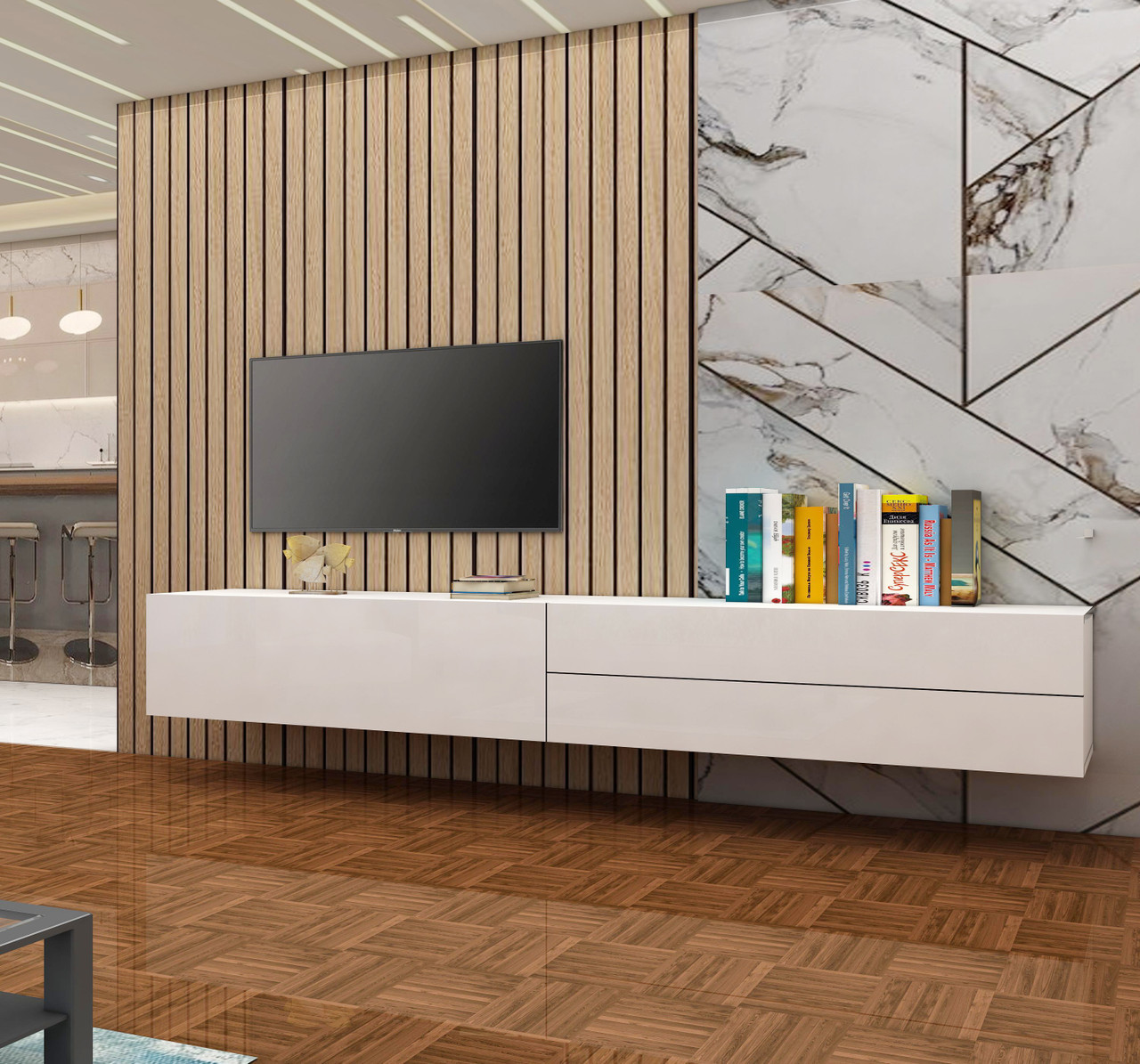 Buy Gold Coast Floating TV Entertainment Unit Online Just Modern