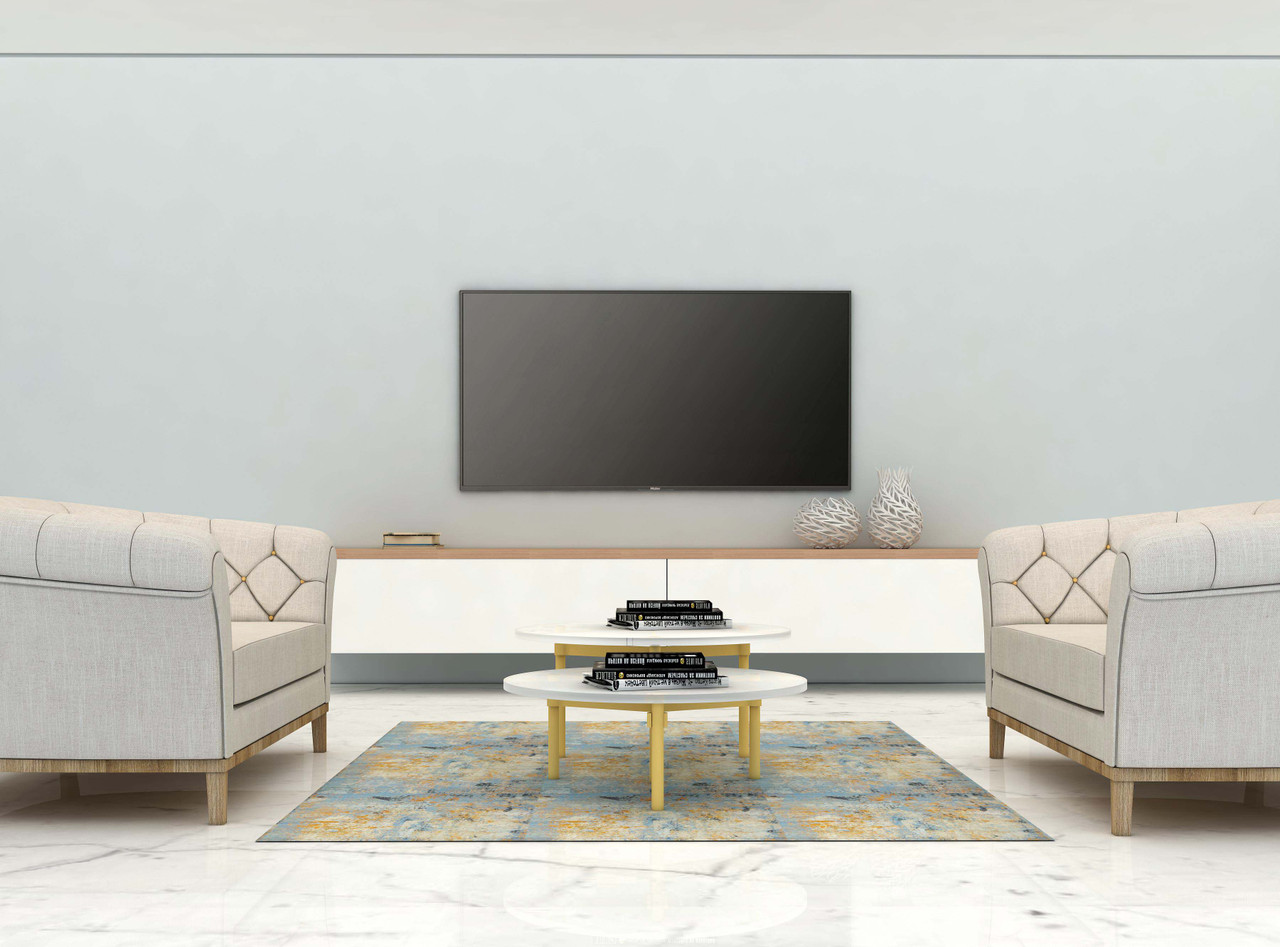 Buy Brisbane Floating Wood Top TV Wall Unit Online Just Modern Furniture