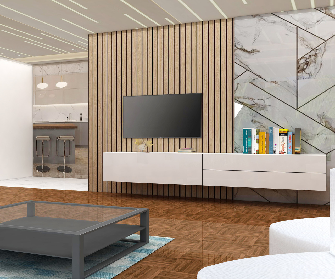 Gold Coast Floating TV Entertainment Unit JUST MODERN FURNITURE