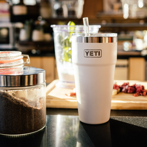 YETI Rambler 26-fl oz Stainless Steel Cup with Straw Lid at