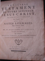 Le Nouveau Testament de Notre Seigneur Jesus-Christ 1760 Tome Premier