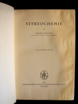 STEREOCHEMIE by Georg Wittig [1st Ed] German Illustrated 1930