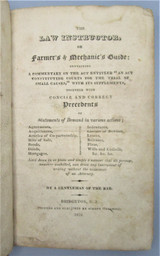 THE LAW INSTRUCTOR, OR FARMER'S & MECHANIC'S GUIDE, by Simon Siegfried  - 1824