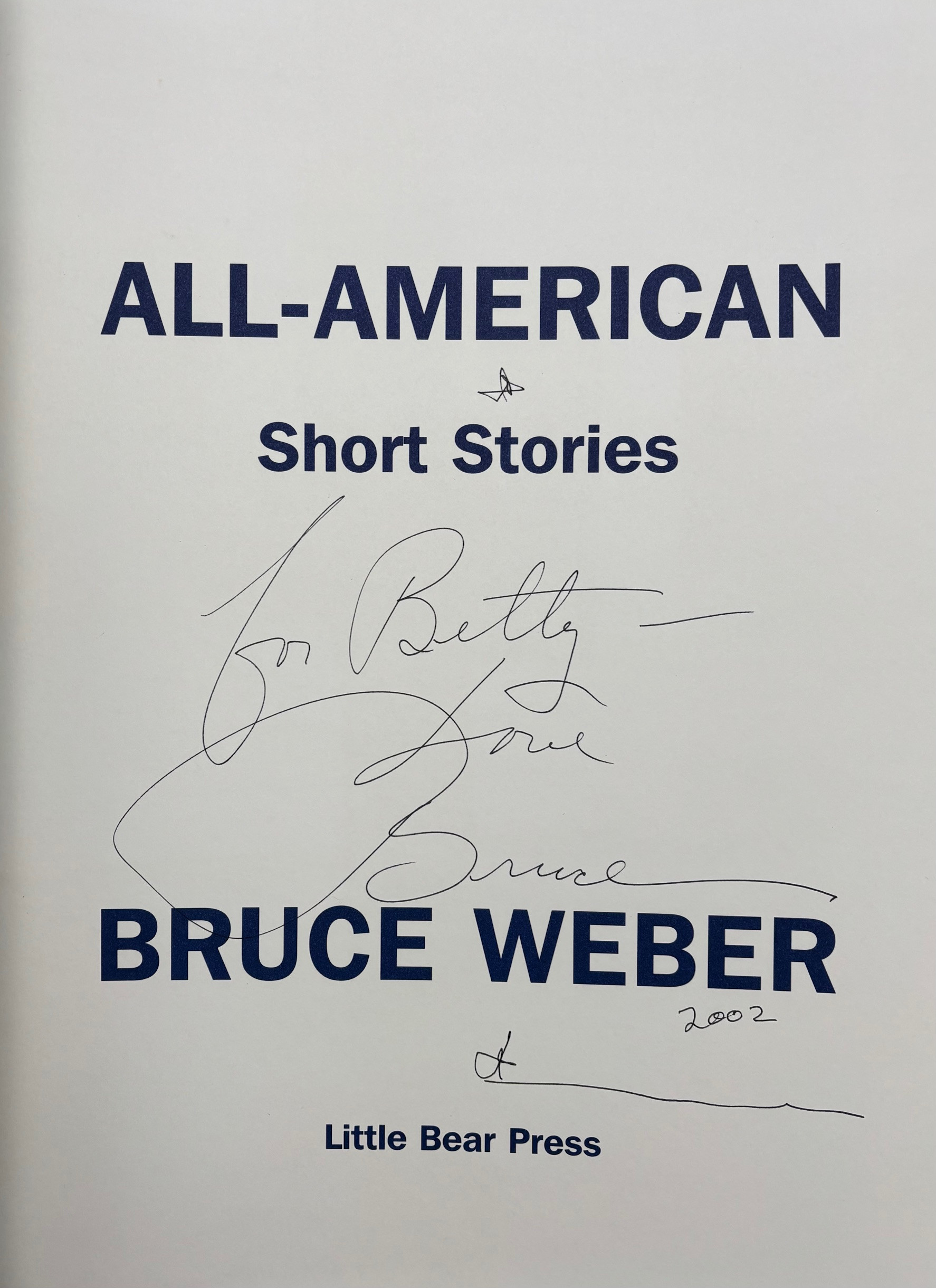 希少本】Bruce Weber 「All-American vol.1」初版 希少本】Bruce Weber