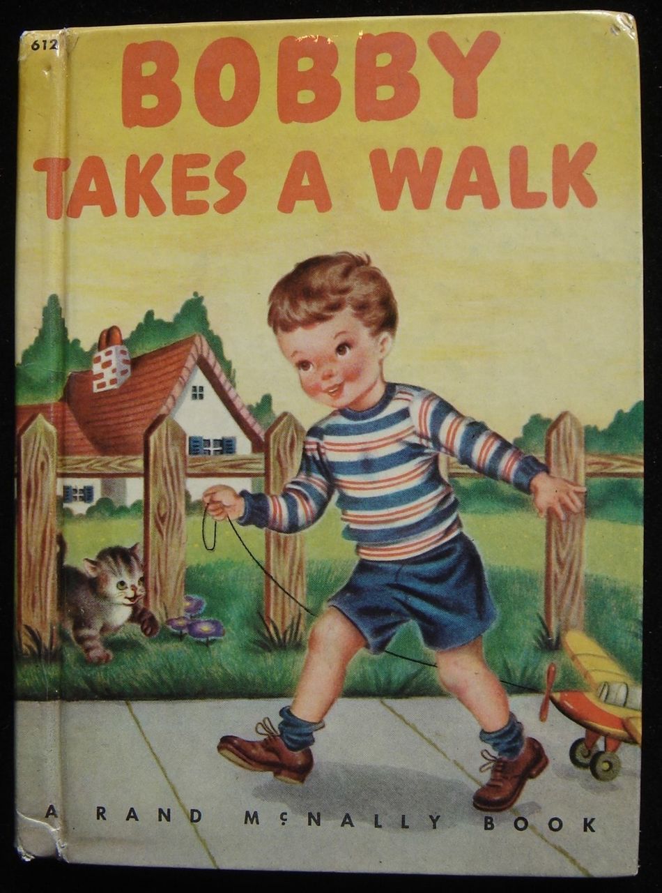 BOBBY TAKES A WALK, by Louise Lawrence Devine 1947 Illustrated Children's Book