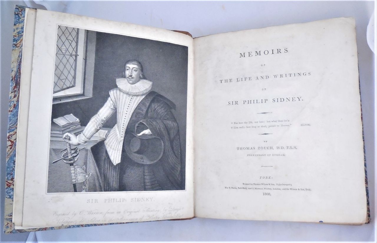 MEMOIRS OF SIR PHILIP SYDNEY, Thomas Zouch, 1808, biography Elizabethan author
