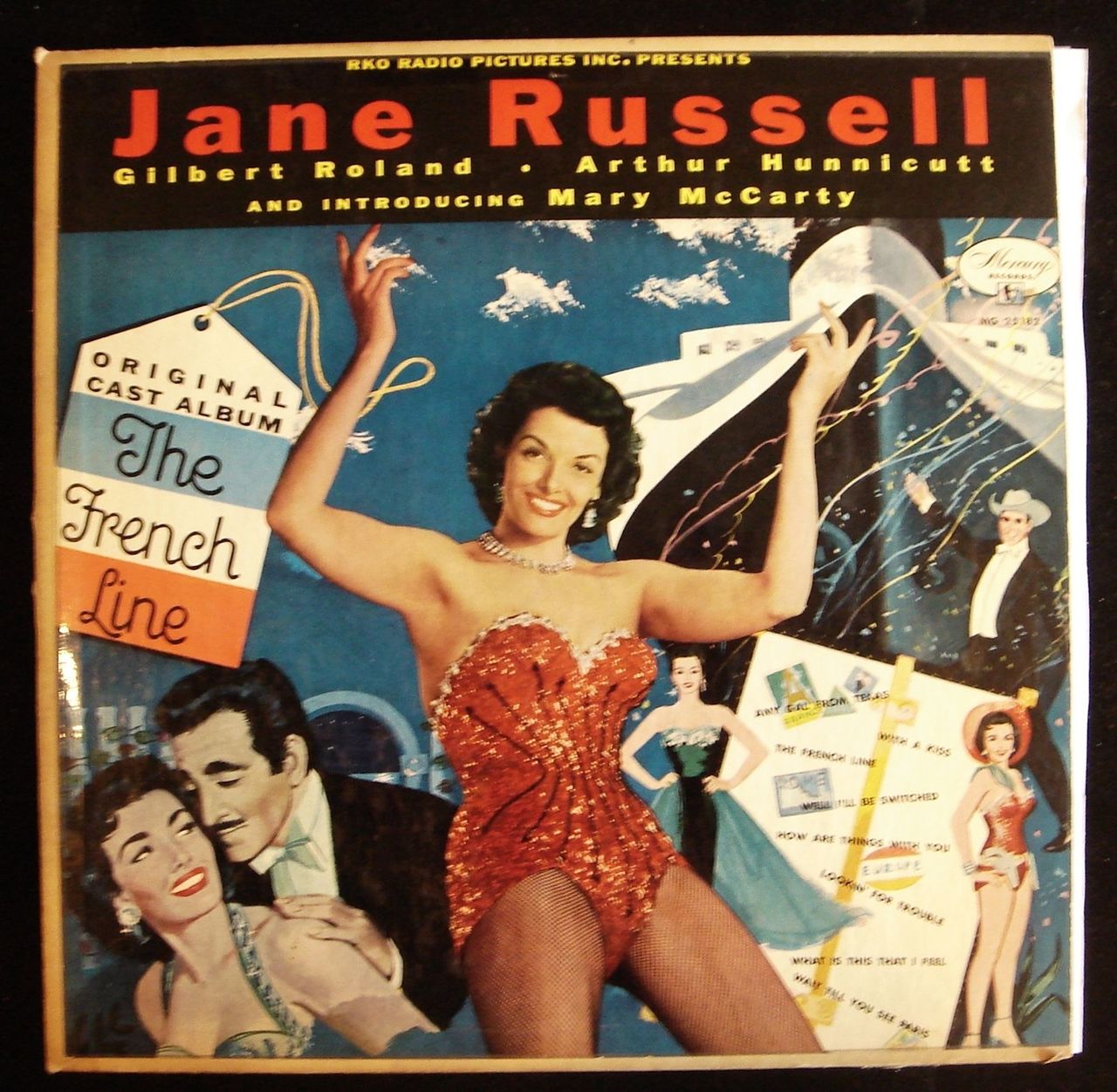 LP: Jane Russell, on THE FRENCH LINE, Original Cast Album - 1954