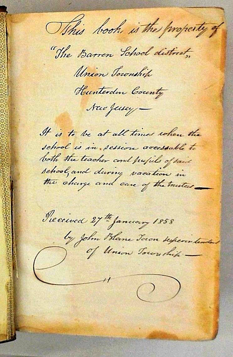 LIPPINCOTT'S PRONOUNCING GAZETTEER - 1856 [Historic Inscription]