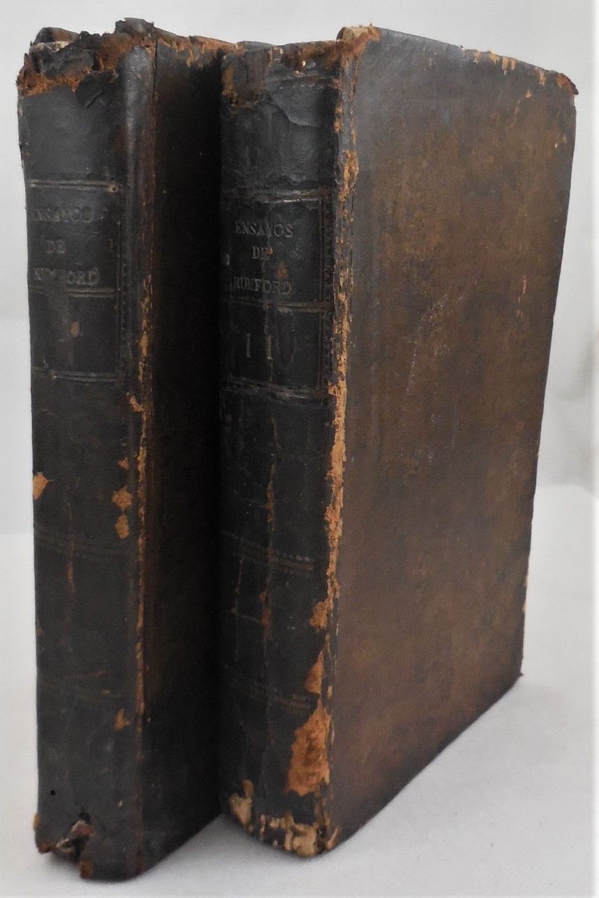ENSAYOS POLITICOS, ECONOMICOS Y FILOSOFICOS, Count of Rumford - 1800 [2 Vols]