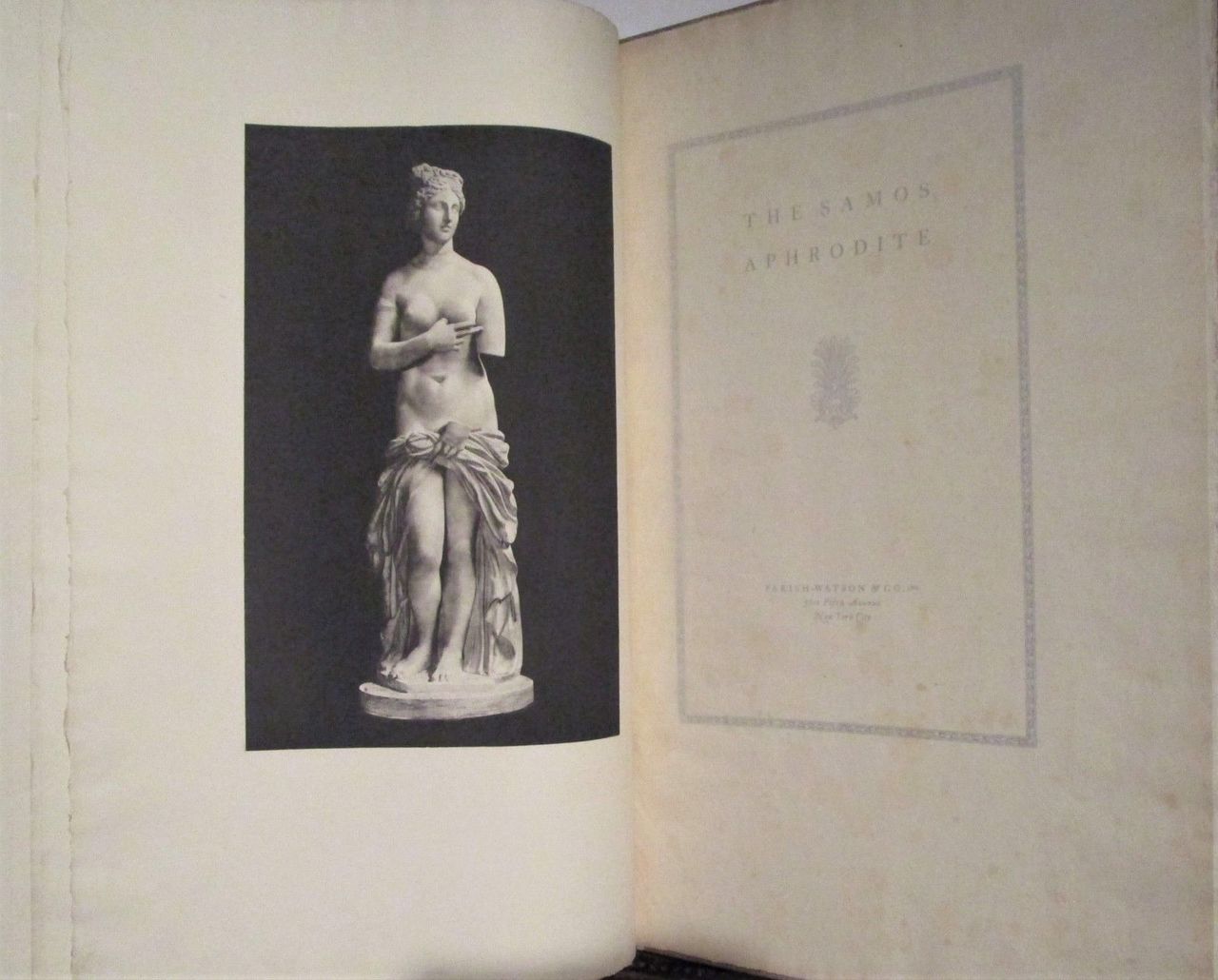 THE SAMOS APHRODITE, by Norman T.A. Munder - 1918 [Ltd Ed:100]