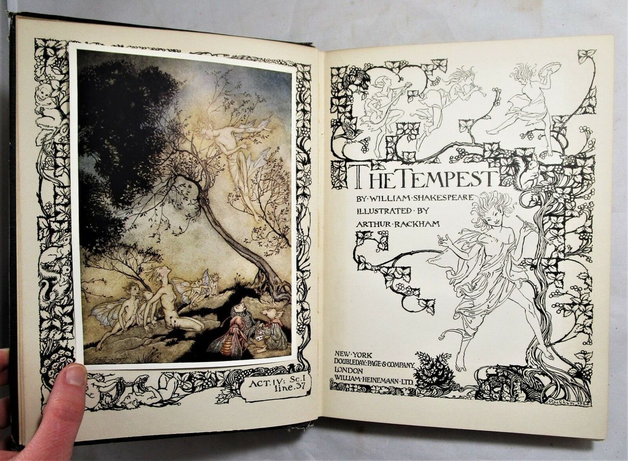 THE TEMPEST, by William Shakespeare; illustr: Arthur Rackham - 1924