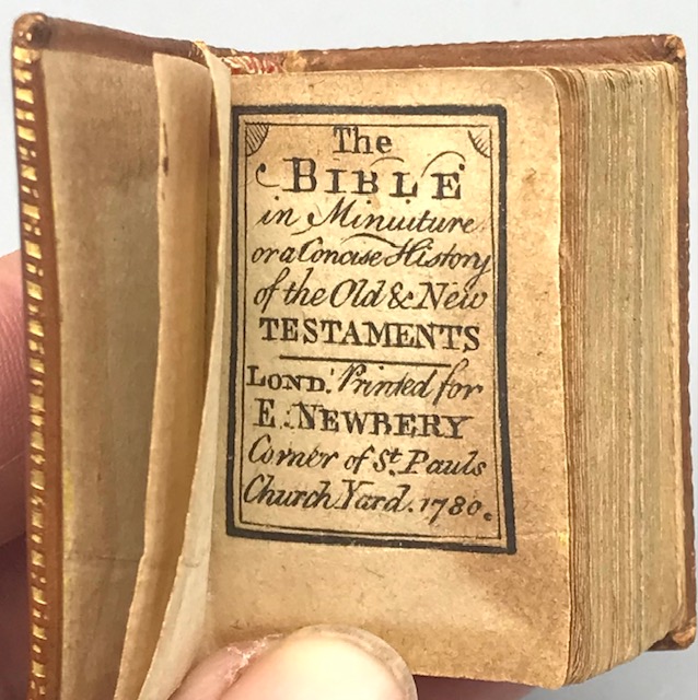 THE BIBLE IN MINIATURE, E. Newberry - 1780 [First State, Original Binding]