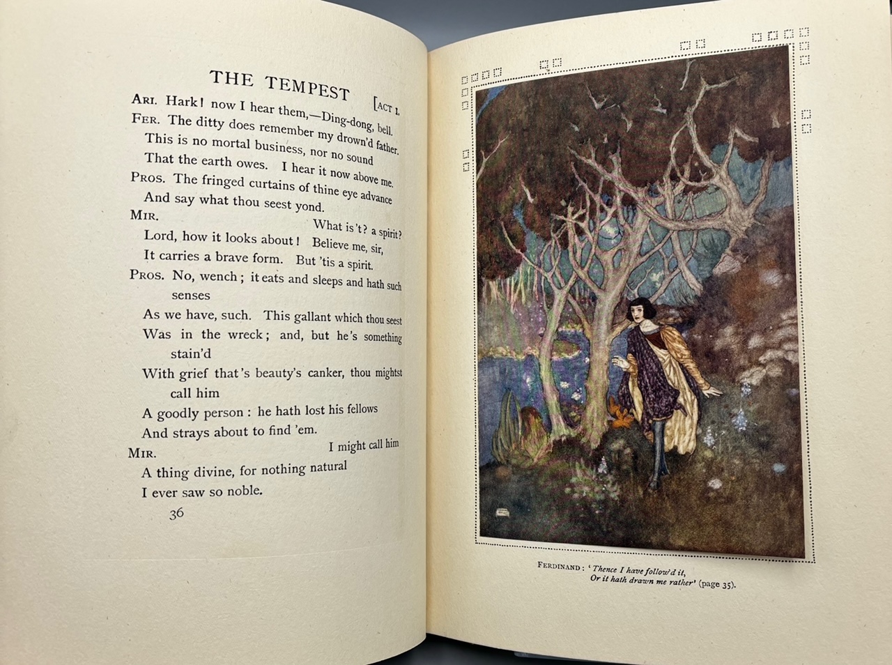 SHAKESPEARE'S COMEDY OF THE TEMPEST, illustrated by Edmund Dulac