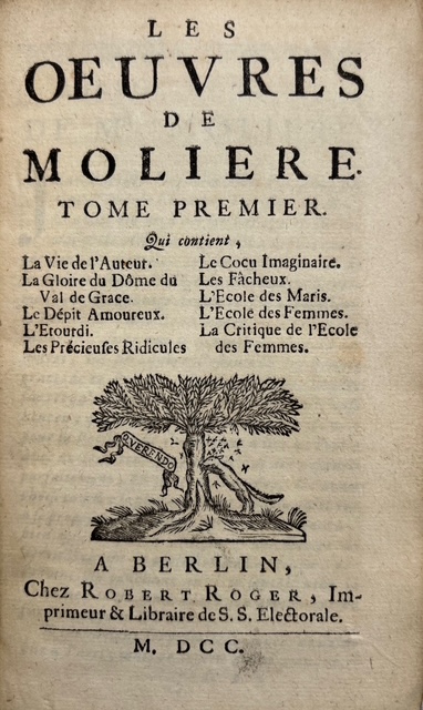 LES OEUVRES DE MOLIÈRE 2 VOLS, Robert Roger, Berlin - 1700 [16