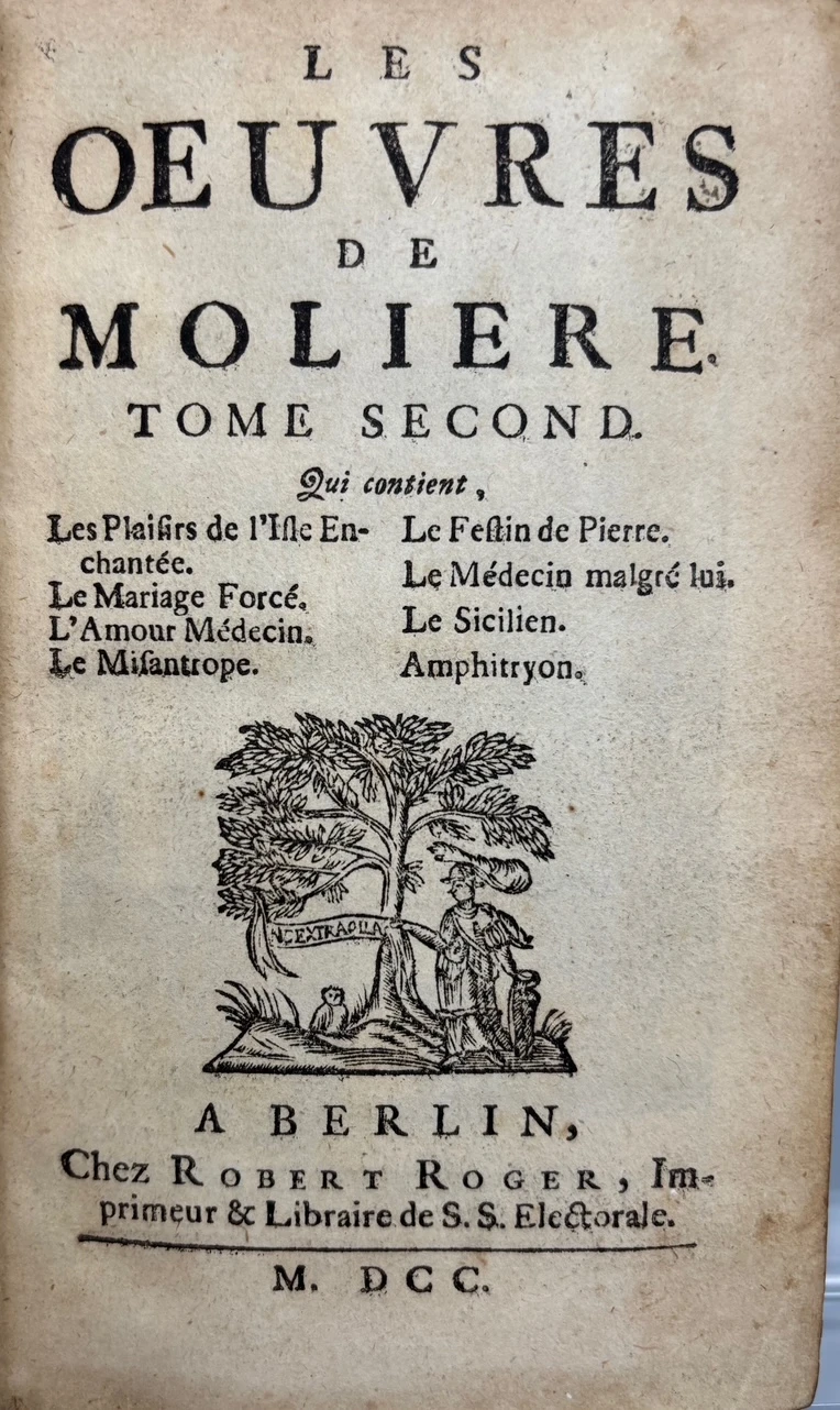 LES OEUVRES DE MOLIÈRE 2 VOLS, Robert Roger, Berlin - 1700 [16