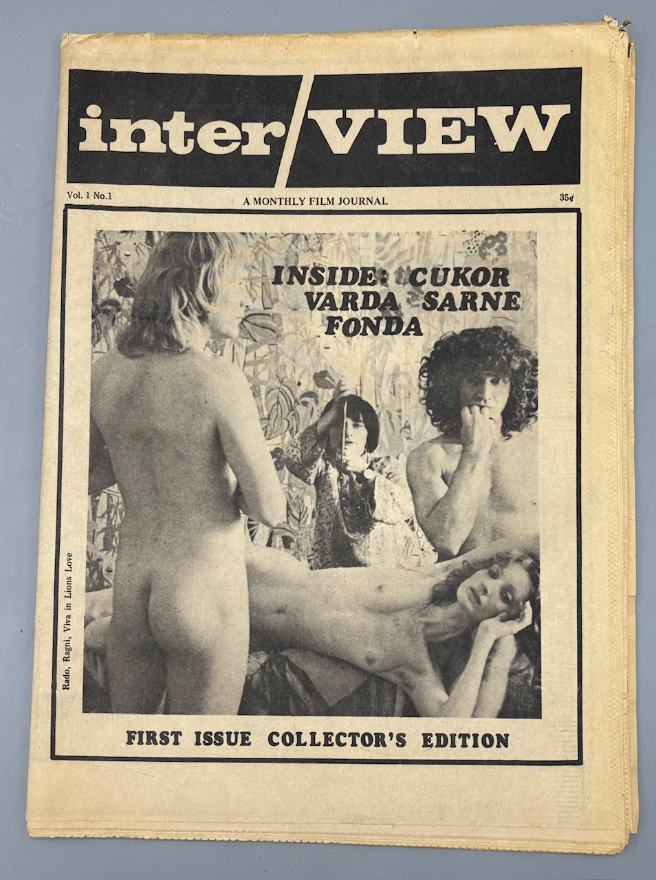 INTER/VIEW: A MONTHLY FILM JOURNAL, ed. Andy Warhol, Vol. I Nos. 1, 3, 4, 5 - 1969 [First Issue Collector's Edition]