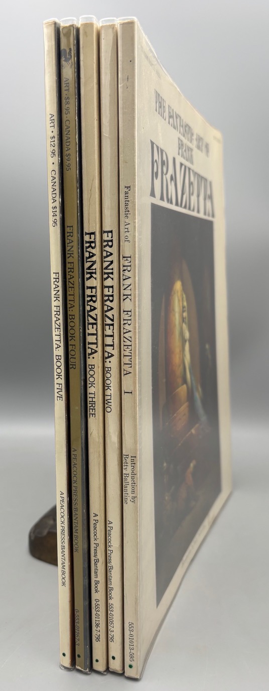 THE FANTASTIC ART OF FRANK FRAZETTA [5 VOLS], ed. Betty Ballantine - 1975 [1st Ed., 5 vols.]