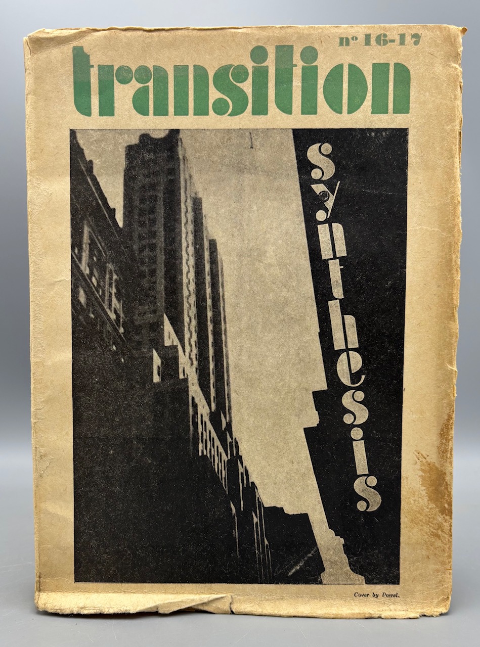 TRANSITION ISSUE 16-17, ed. Eugene Jolas - 1929 [Double Issue]