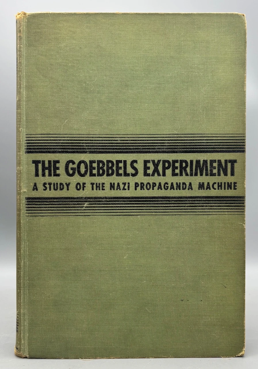 THE GOEBBELS EXPERIMENT, by Derrick Sington and Arthur Weidenfeld - 1944 [2nd Printing]