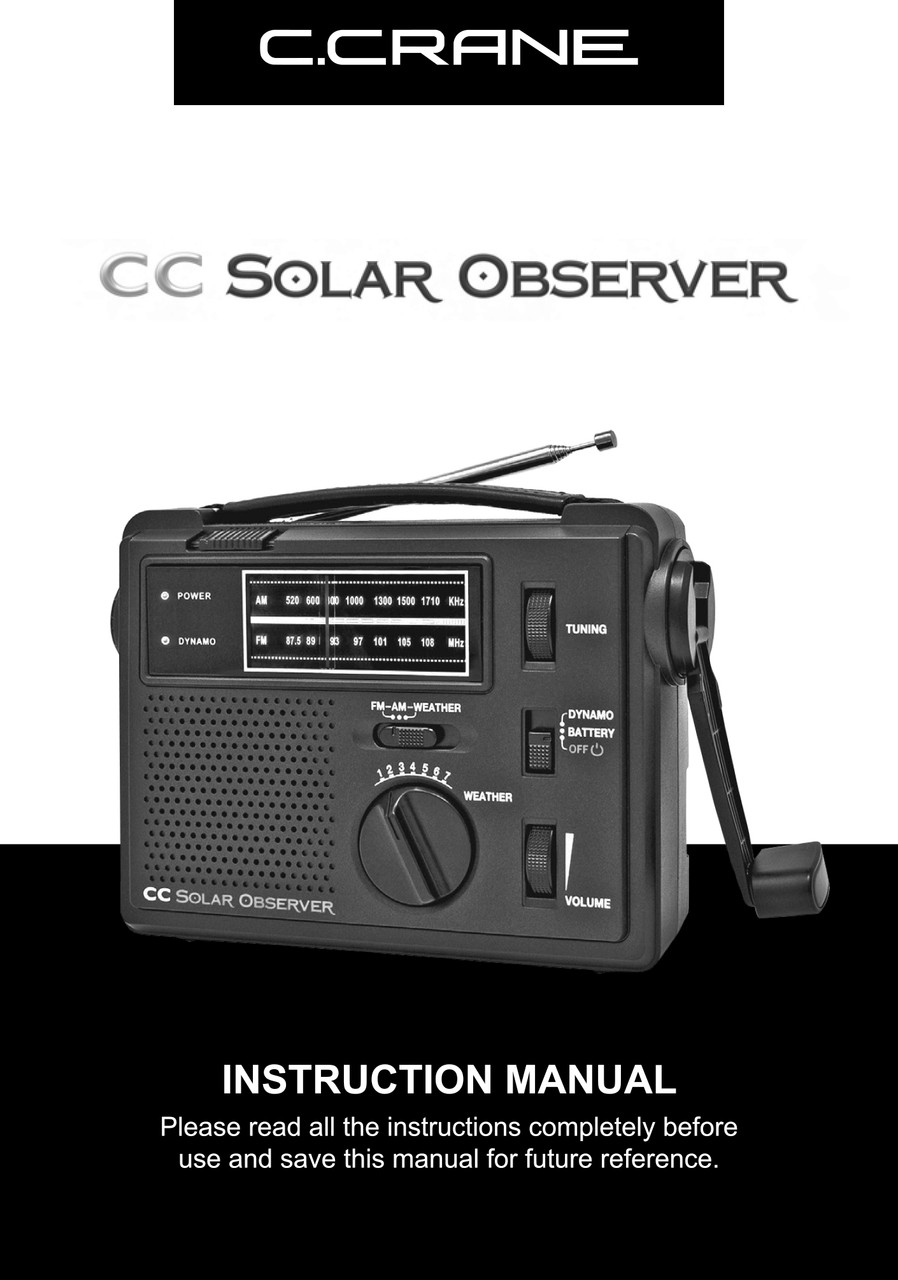 CC Radio Solar – Weather + Emergency Solar Digital Radio