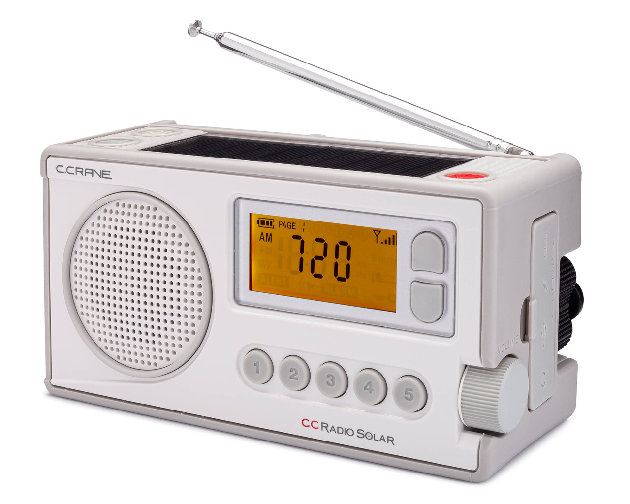 CCRadio Solar Digital AM, FM, Weather + Alert Windup Emergency Radio