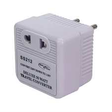 European Type C Power Adapter Converter for 220/240V to 110/120V (front)