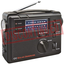 DISCONTINUED - CC Solar Observer AM/FM/Weather Windup Emergency Radio DISCONTINUED - CC Solar Observer AM/FM/Weather Windup Emergency Radio