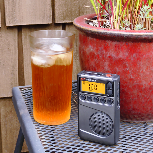 CC Pocket AM, FM, NOAA Weather Radio + Alert with Clock and Sleep Timer - Thumbnail 5