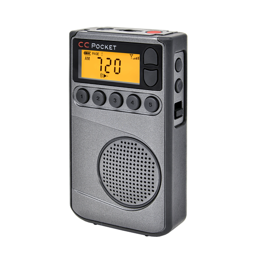 CC Pocket AM, FM, NOAA Weather Radio + Alert with Clock and Sleep Timer - Thumbnail 3