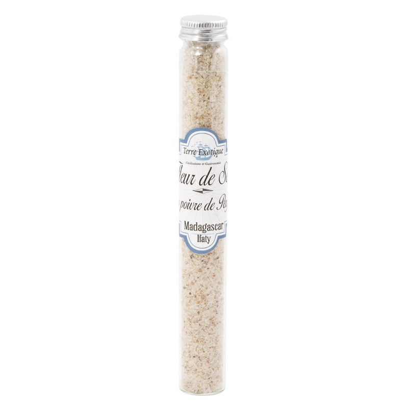 Terre Exotique Fleur de sel with Penja Pepper Tube 40g Culinaris UK